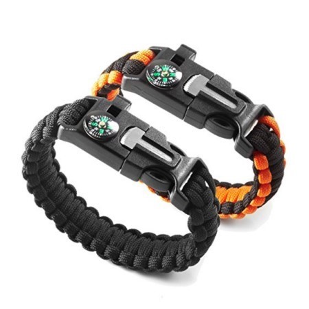 Savior Survival Gear Paracord Bracelet with Stainless Steel Adjustable  Shackle (Black, 10) : Amazon.ca: Sports & Outdoors