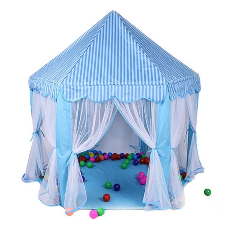 Portable Hexagonal Princess Castle House Kids Children Play Tent Indoor/Outdoor 